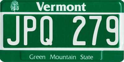 VT license plate JPQ279