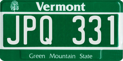 VT license plate JPQ331