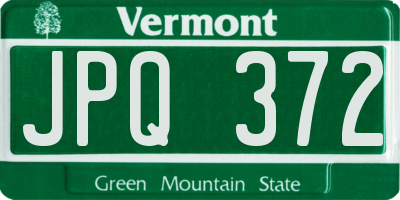VT license plate JPQ372