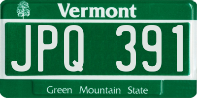 VT license plate JPQ391