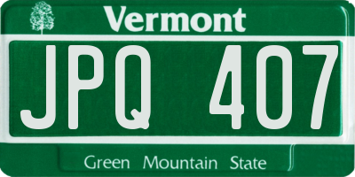 VT license plate JPQ407