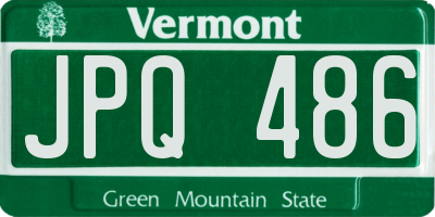 VT license plate JPQ486