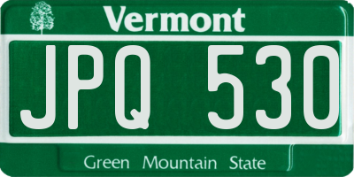VT license plate JPQ530