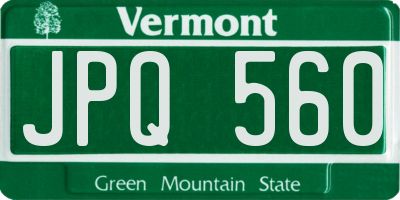VT license plate JPQ560