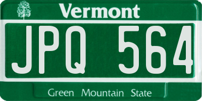 VT license plate JPQ564