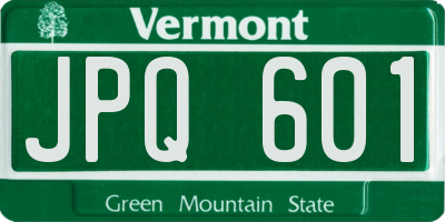 VT license plate JPQ601