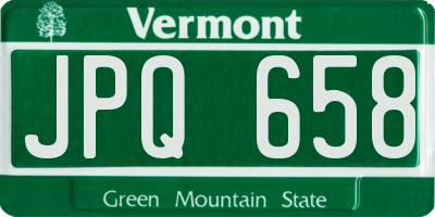 VT license plate JPQ658