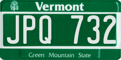 VT license plate JPQ732