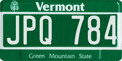 VT license plate JPQ784