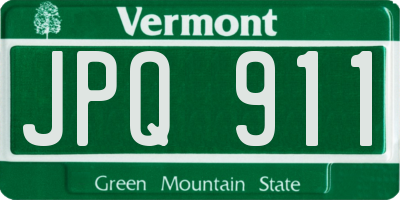 VT license plate JPQ911