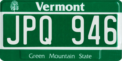 VT license plate JPQ946