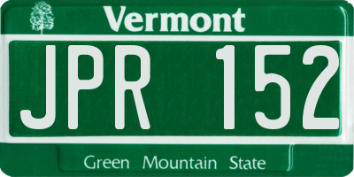 VT license plate JPR152