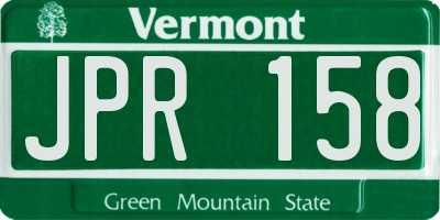 VT license plate JPR158
