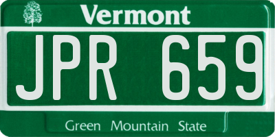 VT license plate JPR659