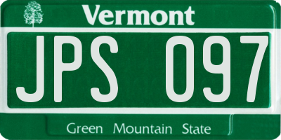 VT license plate JPS097