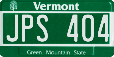 VT license plate JPS404