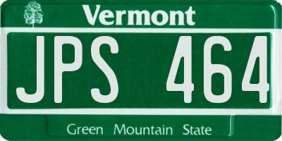 VT license plate JPS464