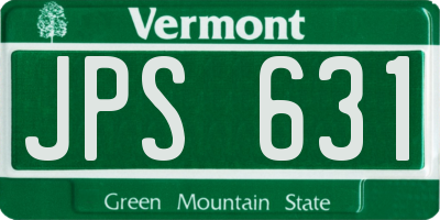 VT license plate JPS631