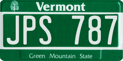 VT license plate JPS787