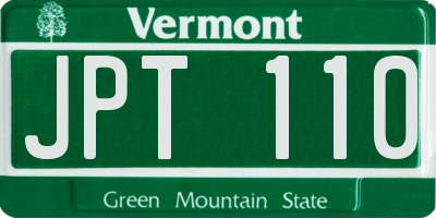 VT license plate JPT110