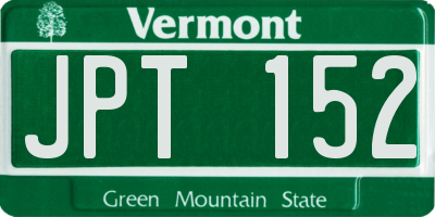 VT license plate JPT152