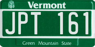 VT license plate JPT161