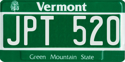 VT license plate JPT520