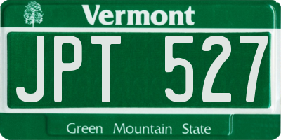 VT license plate JPT527