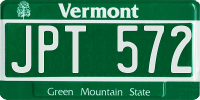 VT license plate JPT572