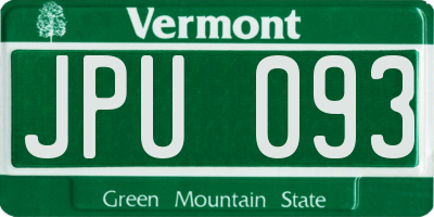 VT license plate JPU093