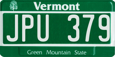 VT license plate JPU379