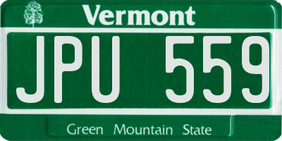 VT license plate JPU559