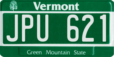 VT license plate JPU621