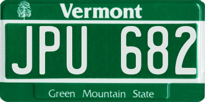 VT license plate JPU682