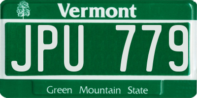 VT license plate JPU779