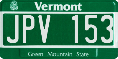 VT license plate JPV153