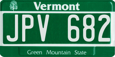 VT license plate JPV682