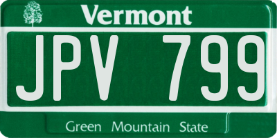 VT license plate JPV799