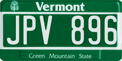 VT license plate JPV896