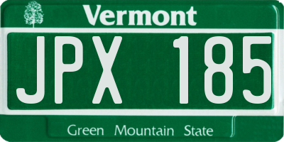 VT license plate JPX185