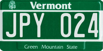 VT license plate JPY024