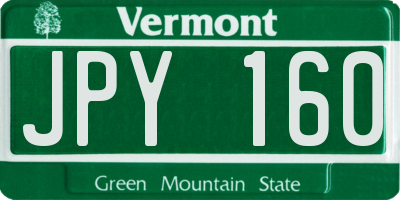 VT license plate JPY160
