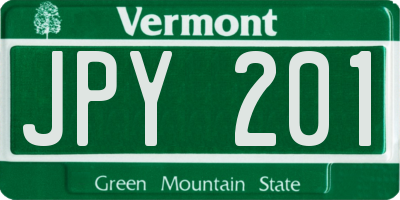 VT license plate JPY201