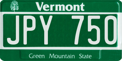 VT license plate JPY750