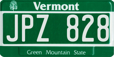 VT license plate JPZ828