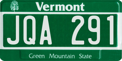 VT license plate JQA291