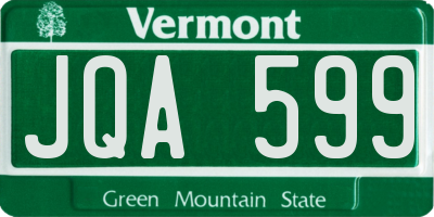 VT license plate JQA599