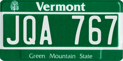 VT license plate JQA767