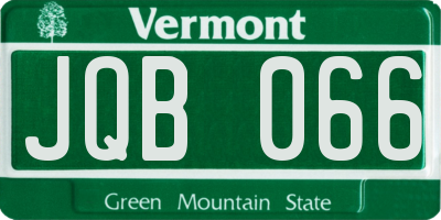 VT license plate JQB066