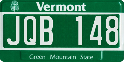 VT license plate JQB148